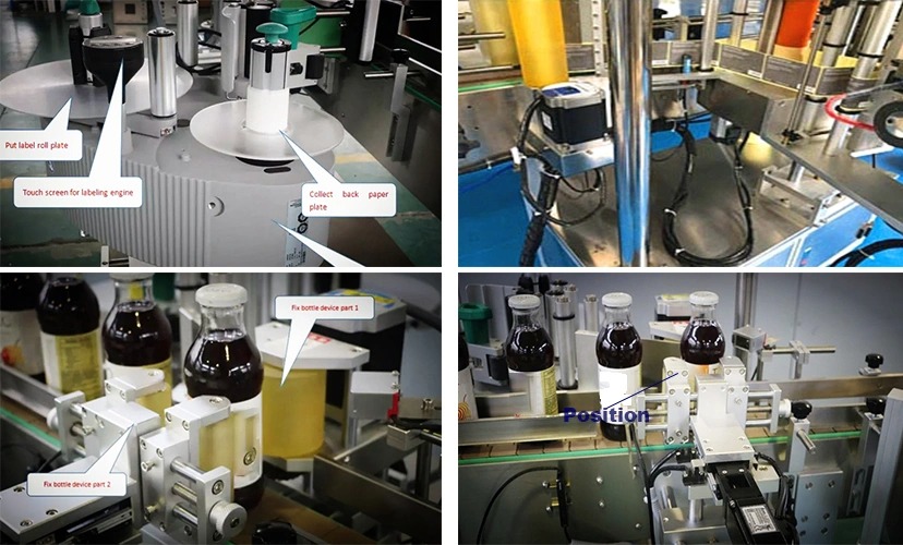 Fabrikkpris Rund flaske Automatisk fast posisjonsmerking maskin til salgs